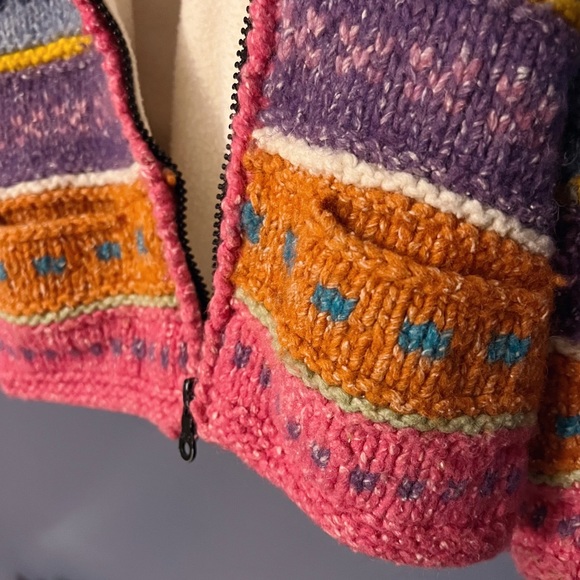 Hand Knit Wool Jacket - Picture 3 of 6